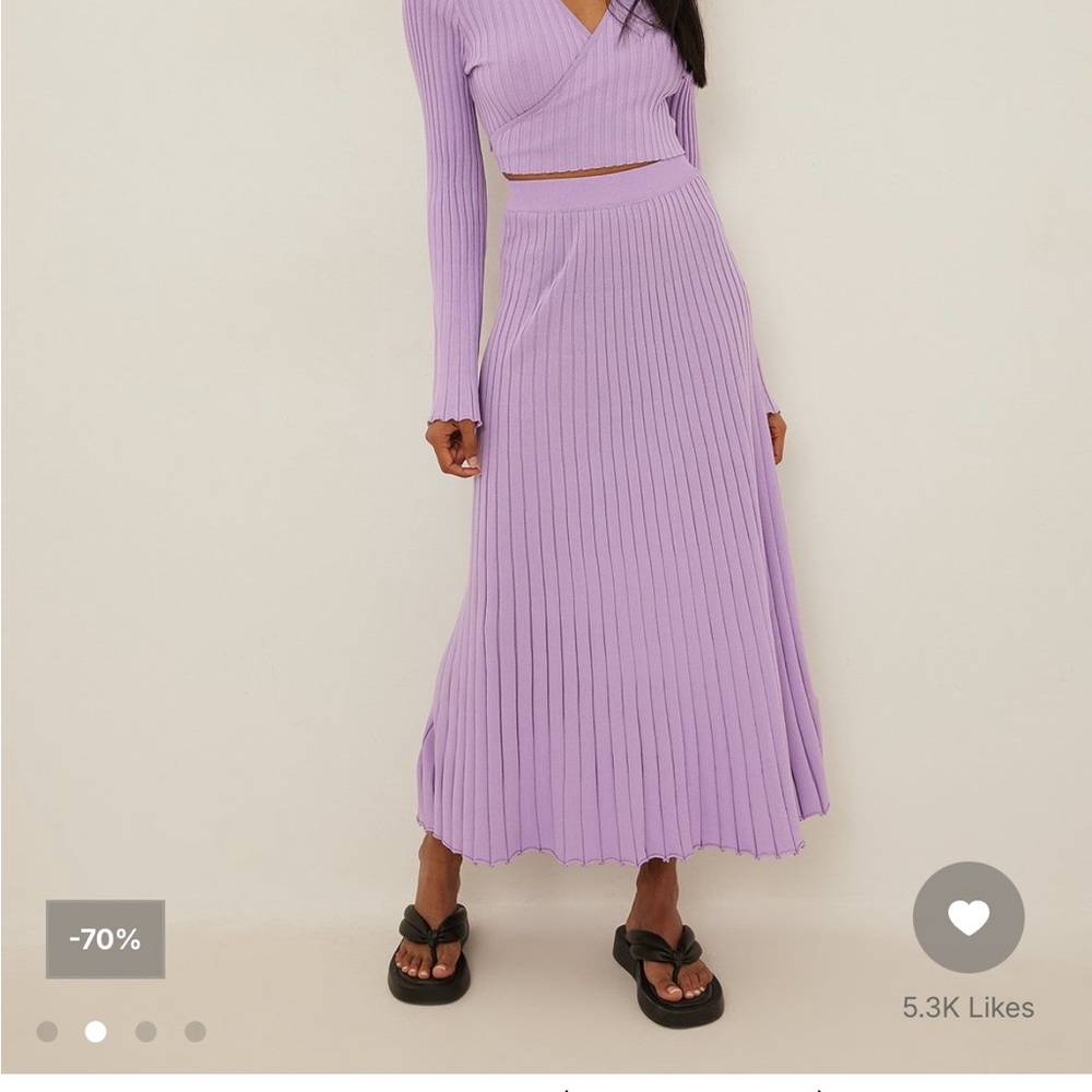NAKD Purple Sweater Skirt Set